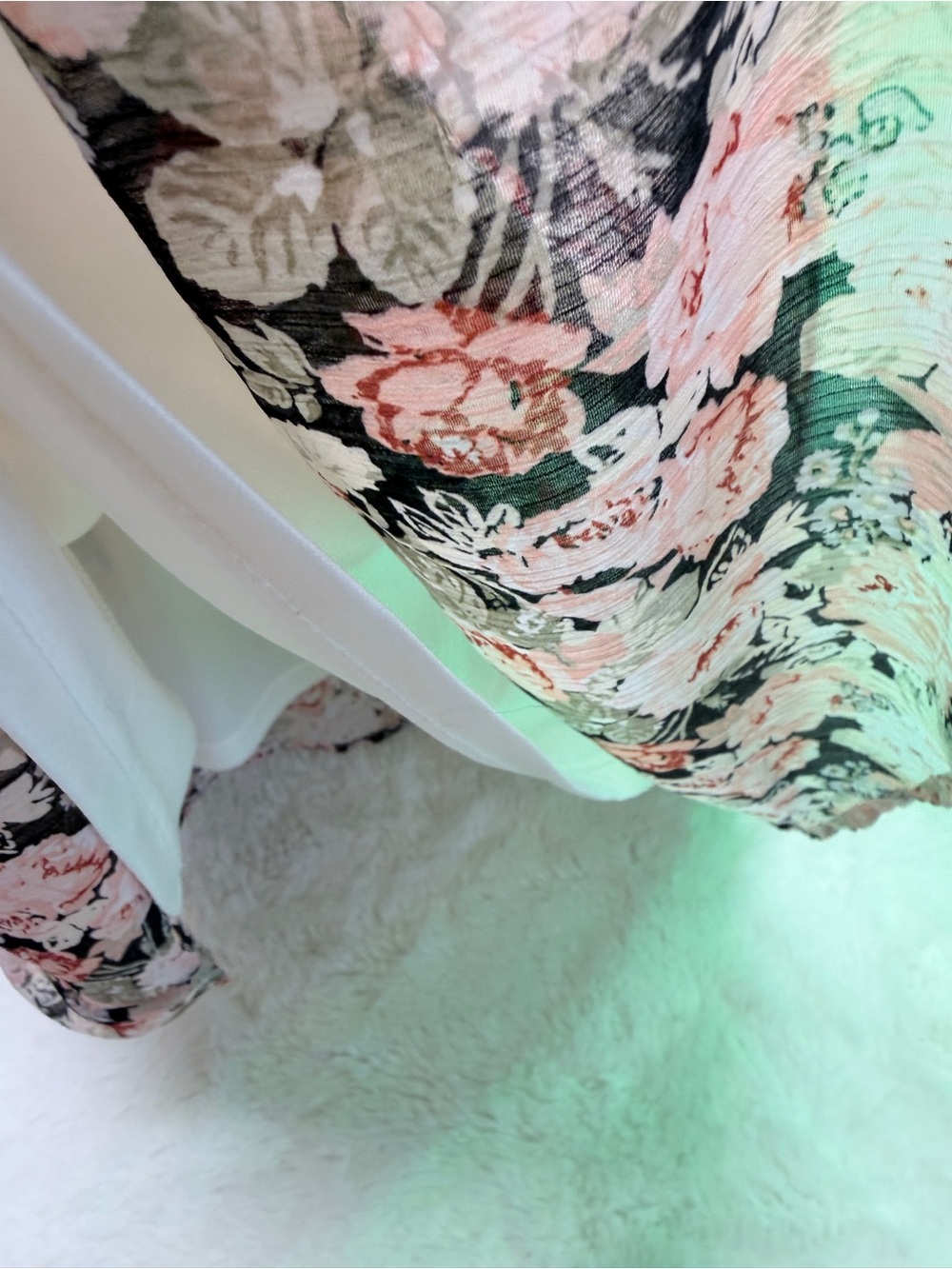 Kismet Pink Floral Maxi Soft Flowy Lined Skirt 💝 28W x 36L Elastic Waist - Picture 2 of 5